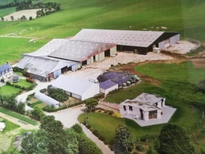 Barré élevage blonde d'Aquitaine - l'exploitation vue du ciel