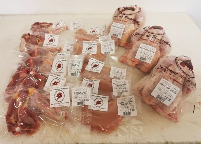 Colis de viande de volaille