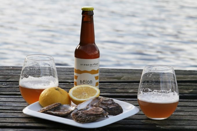 Brasserie artisanale Le Grain du Ponant - huîtres, citron et Belon