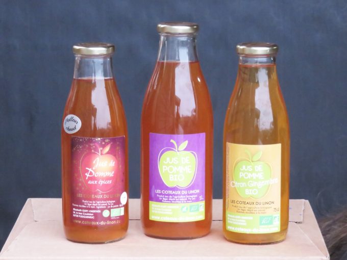 Les Coteaux du Linon - nos trois jus de pommes