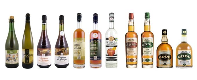 La gamme d'alcools et spiritueux de la distillerie