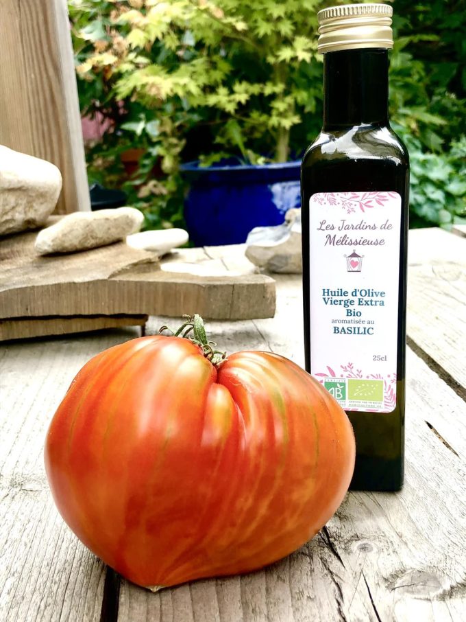Les Jardins de Mélissieuse - Huile d'olive bio au basilic