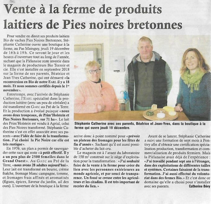 Au Pré de la Terre - Article