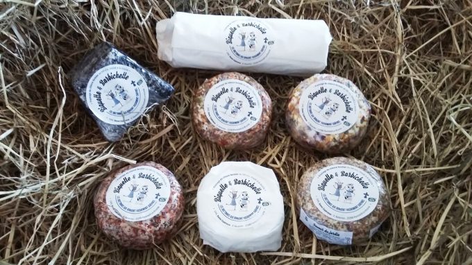 Différentes saveurs de fromage de chèvre