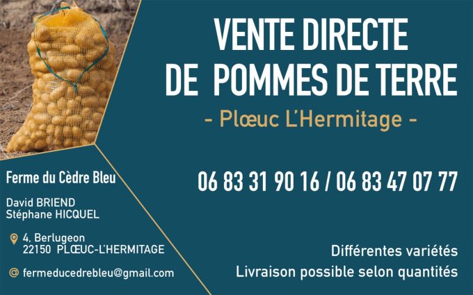 Ferme du Cèdre Bleu - carte de visite