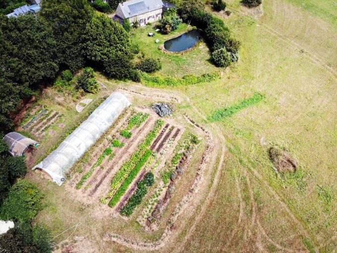 La ferme vue du ciel