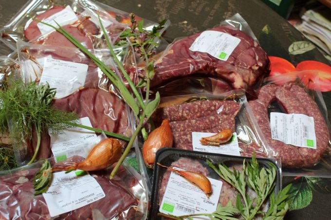 Colis de viande de boeuf