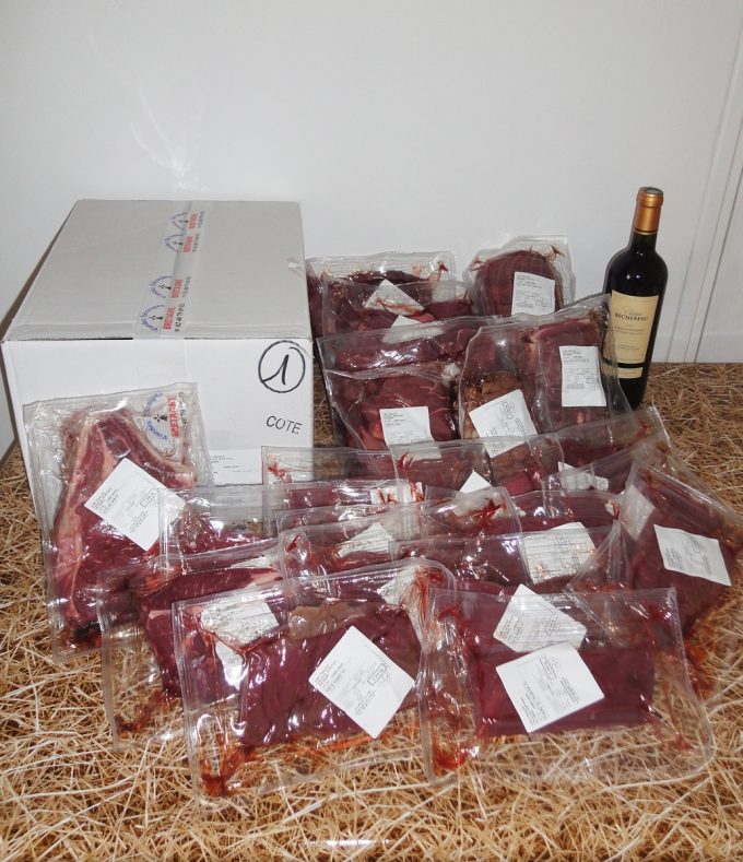 Colis de viande de boeuf