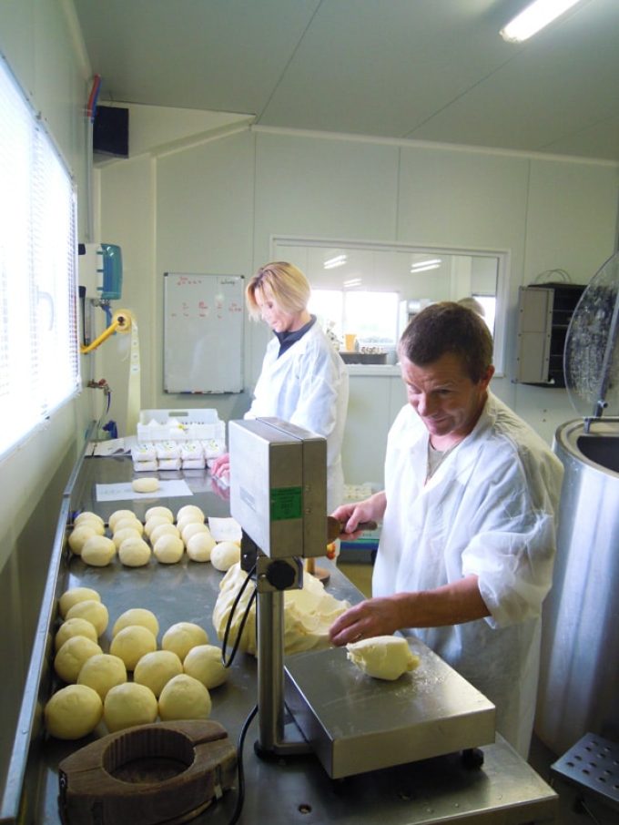 Production de beurre de baratte