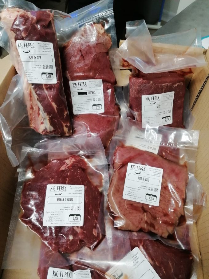 Colis de viande