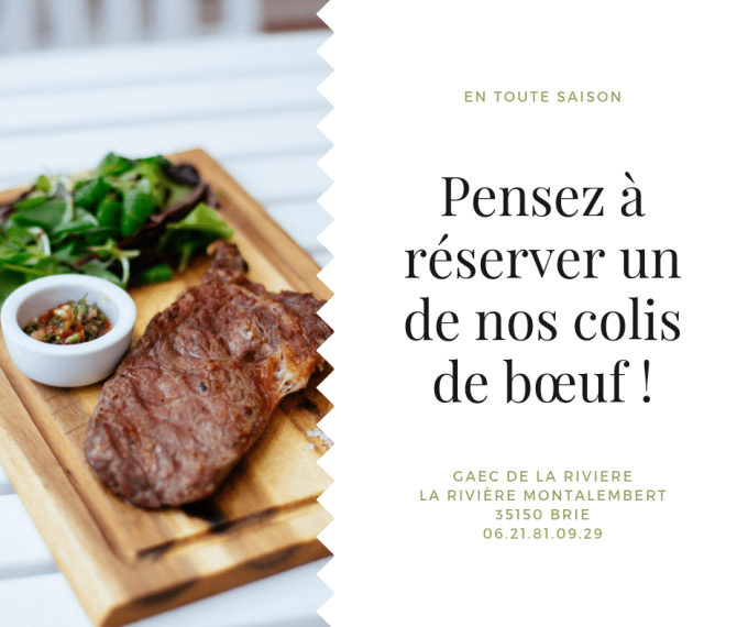 Colis de viande sur réservation
