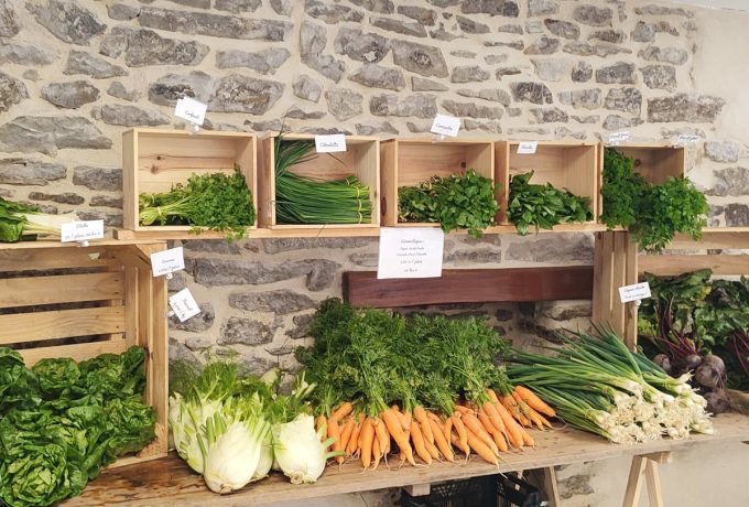 Étal de la boutique