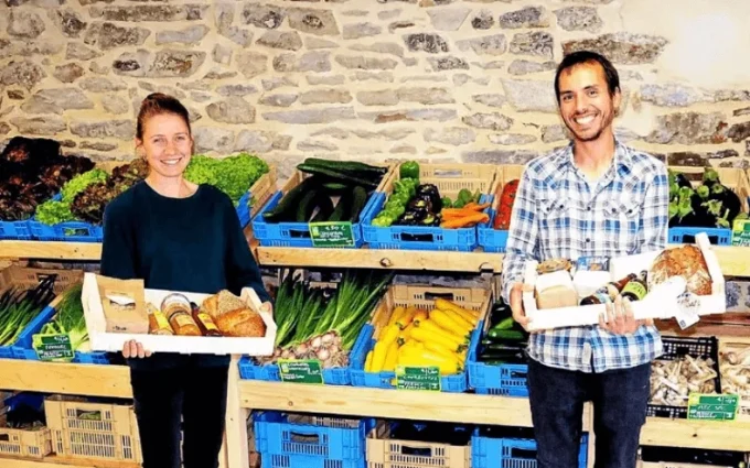 Étal de la boutique