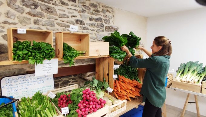 Étal de la boutique