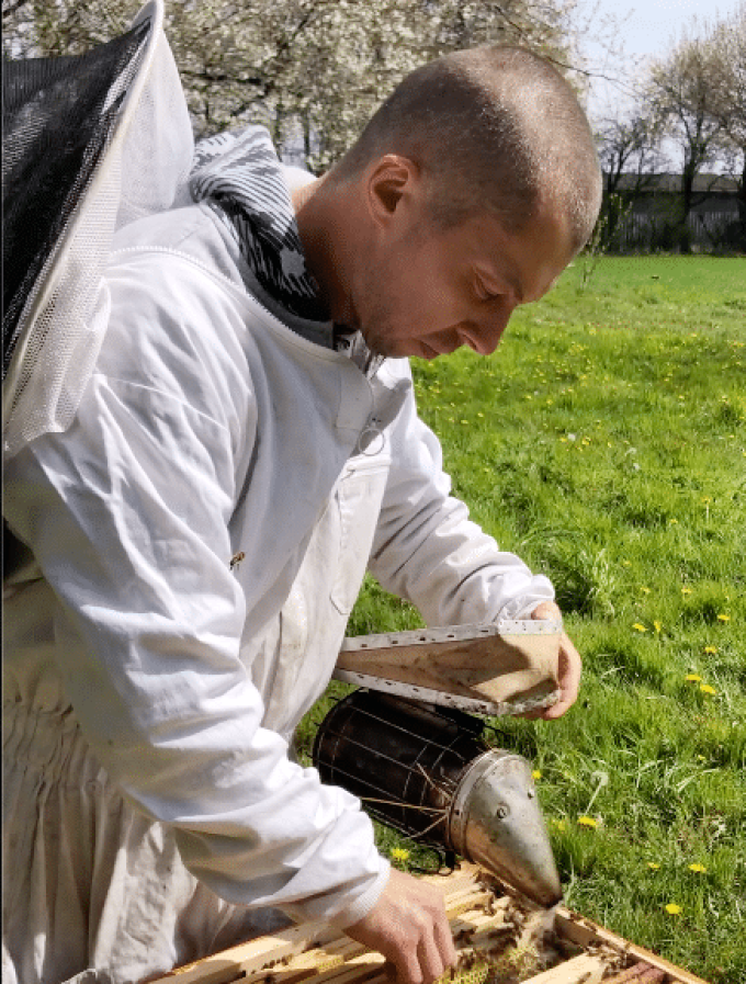 Miellerie Api-Qlé - travail sur un rucher