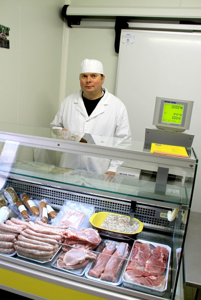 Étal de boucher - vente au détail