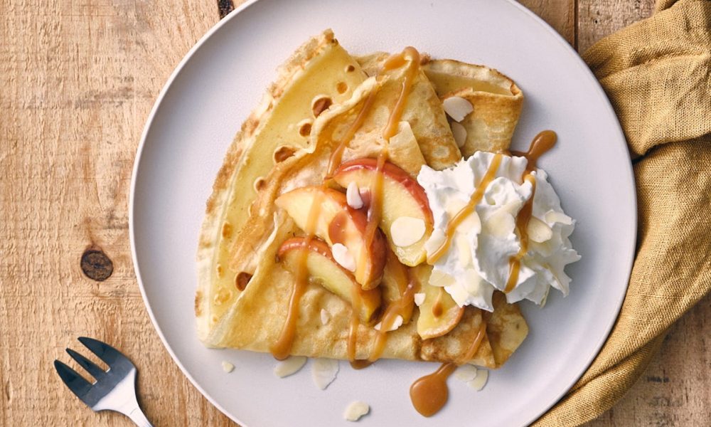 Recette de crêpes de froment et pommes caramélisées 💚