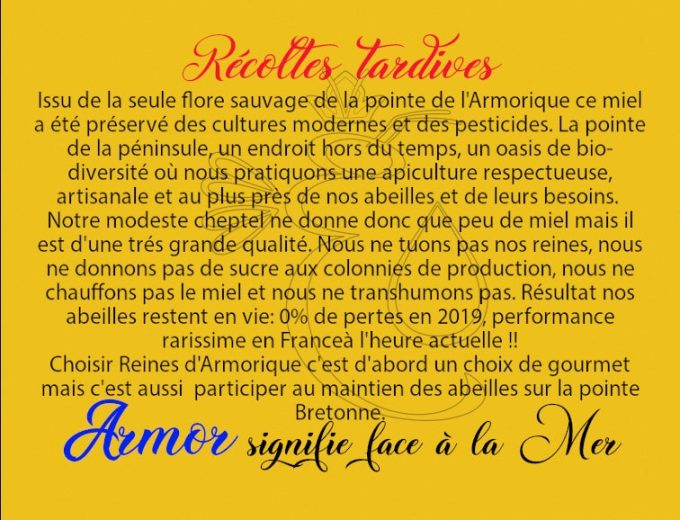 Reines d'Armorique - Armor, miel d'exception