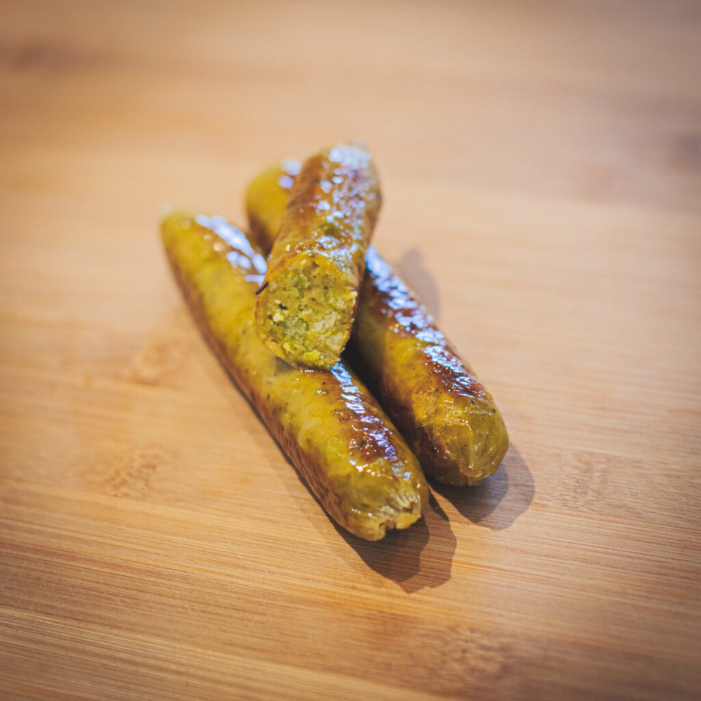 Les Saisissantes : des saucisses végétales bretonnes à base de légumineuses locales Les Saisissantes : des saucisses végétales bretonnes à base de légumineuses locales